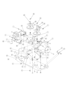 Drive Assembly Diagram and Parts List for M60-KW 53AB5DBX150-23-HP Cub Cadet Lawn Tractor
